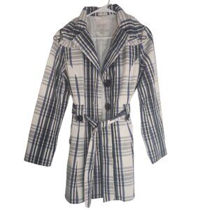 Laundry by Shelli Segal Plaid Trench Coat
